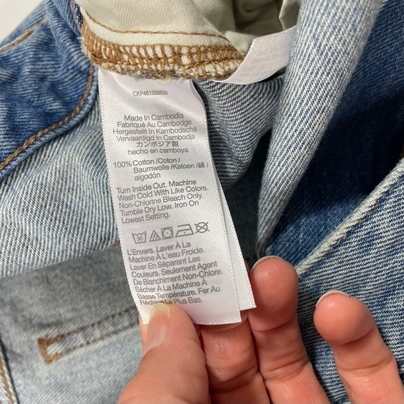 Madewell Plus Relaxed Denim Shorts Renfield Wash Destructed Edition 24W - Picture 5 of 9